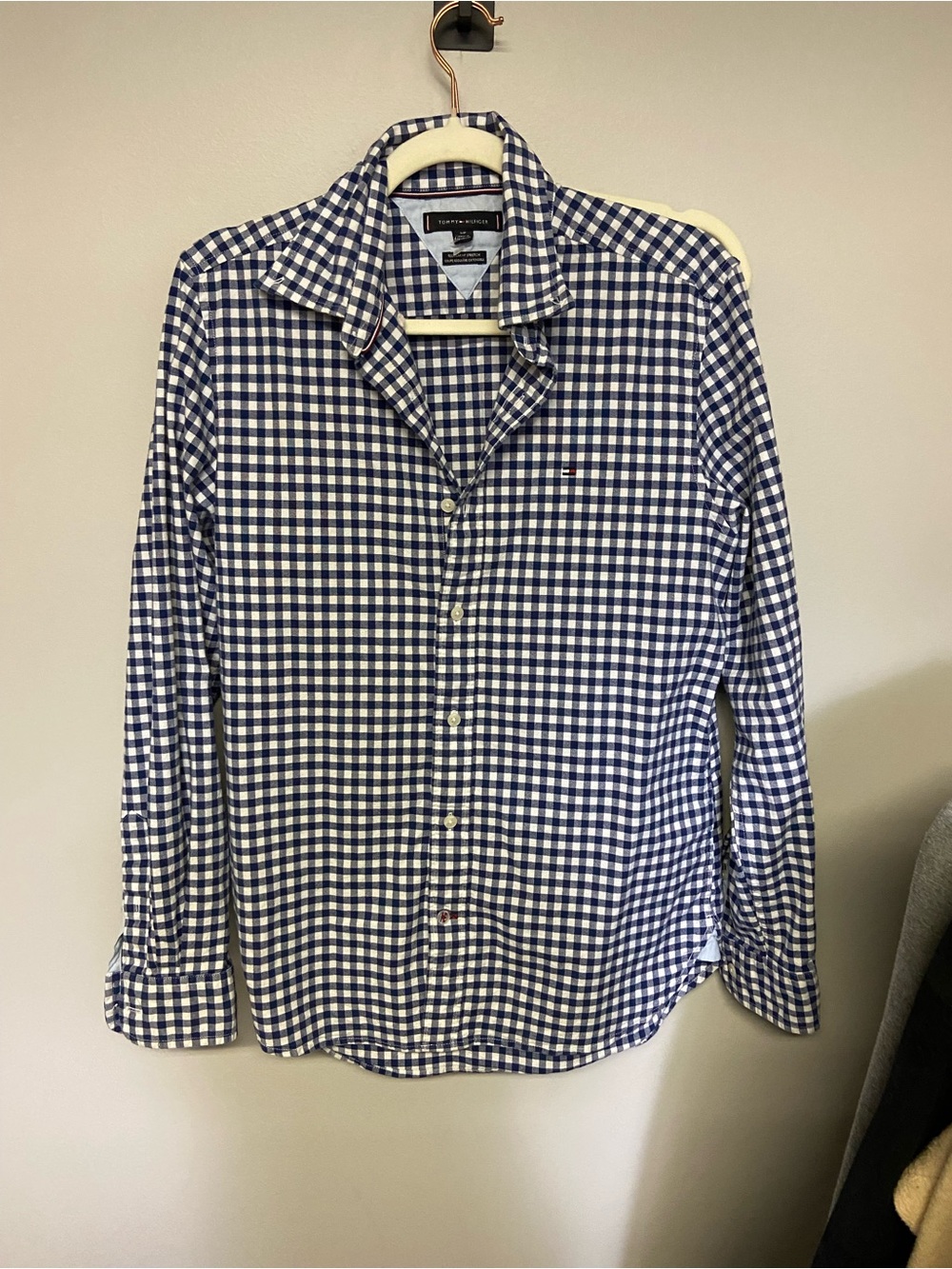 Tommy Hilfiger Blue Gingham Button-Up Shirt | S - Picture 4 of 5